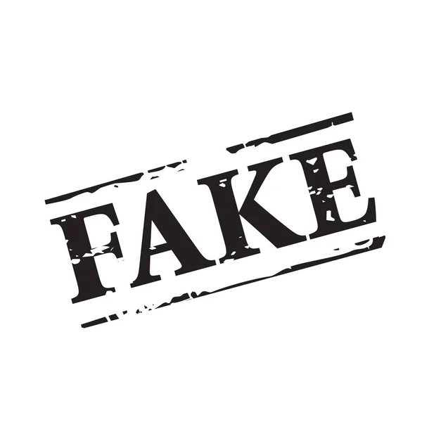 Чорний Грандж Марка Fake News Векторна Ілюстрація — стоковий вектор