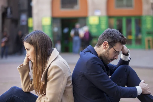 Una Giovane Coppia Che Litiga Concetto Rottura — Foto Stock