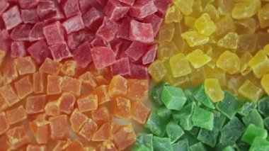 Şekerlenmiş meyve karışımı, döngü döndürme.