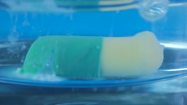 Pezsgő tablettát vízben feloldására — Stock videók