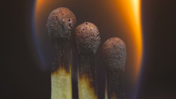 allumettes en bois brûlant 