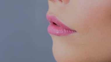 Kadının dudakları atış kapatmak