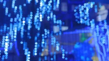 Soyut ufuk mavi aydınlatma bokeh