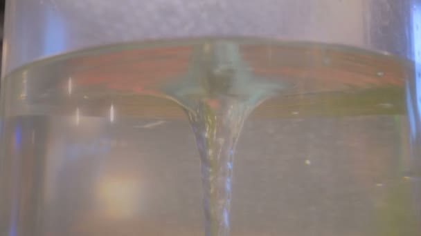 Spinning water whirlpool demonstrates hydro power — Stock Video