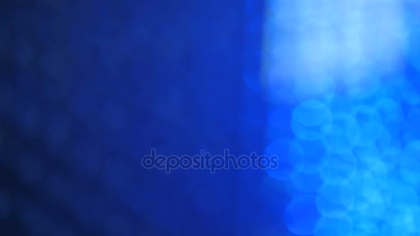 Blaues verschwommenes Bokeh-Licht — Stockvideo