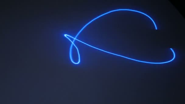 Luce laser blu veloce caotica — Video Stock