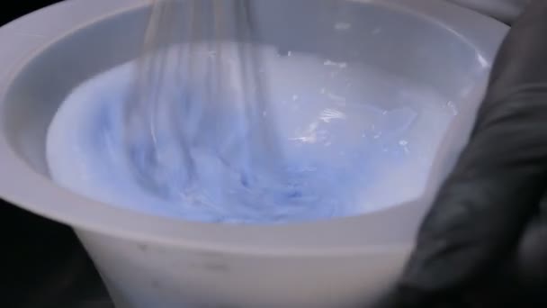 Preparation of hair dyes — Stock Video