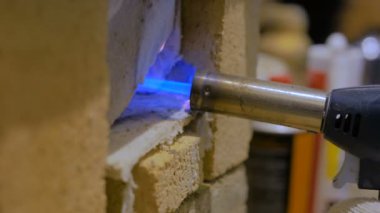 Gaz jet alev brülör silah