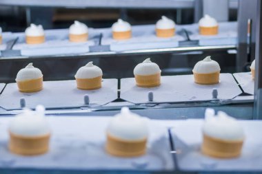 Modern gıda mandırasında otomatik dondurma üretim hattı