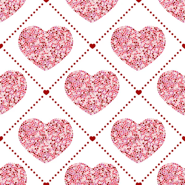 Seamless pattern hearts — Stock Vector