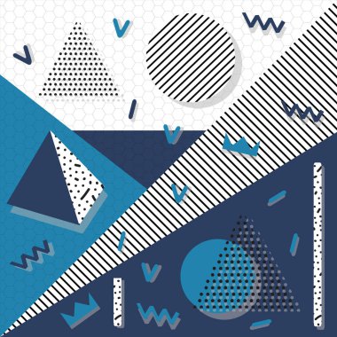 memphis arka plan geometrik şekiller