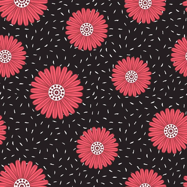 Vector seamless pattern flower — Stock Vector