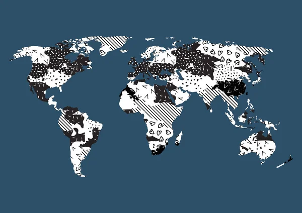 Abstracción del mapa mundial — Vector de stock