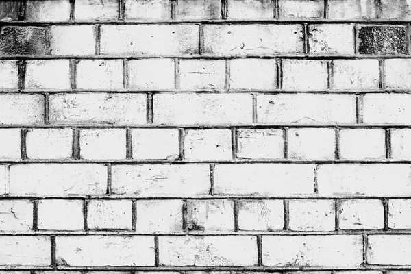 White brick wall home. The rows of bricks