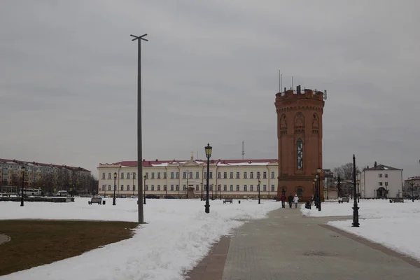 Manzara ve mimari Tobolsk Kremlin kış içinde. Rusya