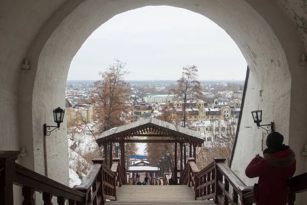 Şehre Tobolsk Kremlin Duvarı bir manzara. Rusya