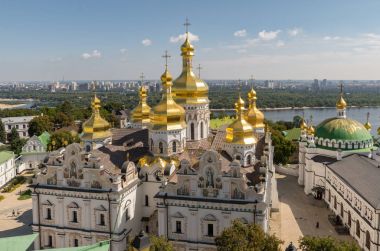 Kiev, Ukrayna, panoramik şehir manzaralı