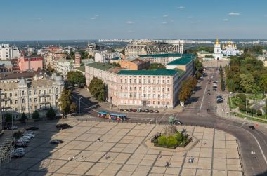 Kiev, Ukrayna, panoramik şehir manzaralı