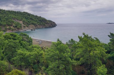 Plajda Türk resort, Chirali, Türkiye'nin yakın turkuaz su