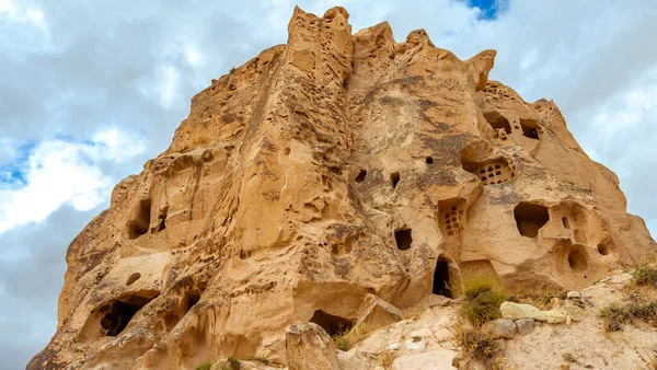 Uchisar kastély csodálatos kilátás, Törökország, Cappadocia — Stock Fotó