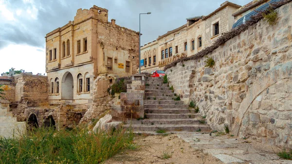 Unreal world of Cappadocia. Colorful Pigeon valley. Uchisar village located, Nevsehir Province in the Cappadocia region of Turkey, Asia. Traveling concept background