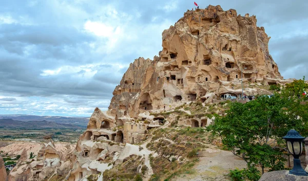 Castillo de Uchisar vista impresionante, Turquía, Capadocia —  Fotos de Stock