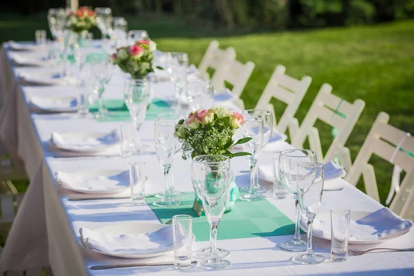 Tisch-Hochzeitsempfang — Stockfoto