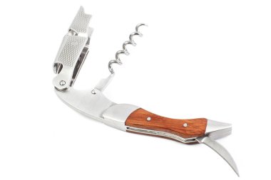 Çok amaçlı bıçak üzerinde beyaz izole