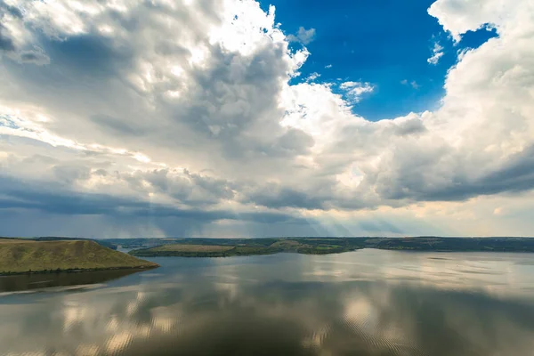 Nubes Sobre Río Dnister Ucrania — Foto de Stock