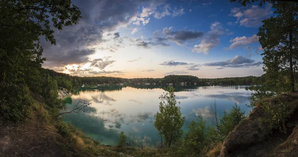 Sonnenaufgang Auf Dem See Ukraine — Stockfoto