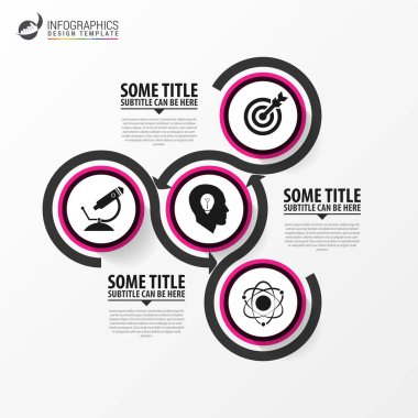 3 adımda Infographic tasarım şablonu. Vektör