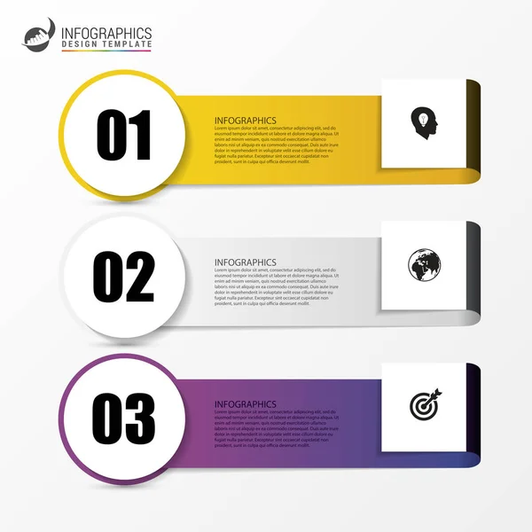 Banners para infografías. Plantilla de negocio. Vector — Vector de stock