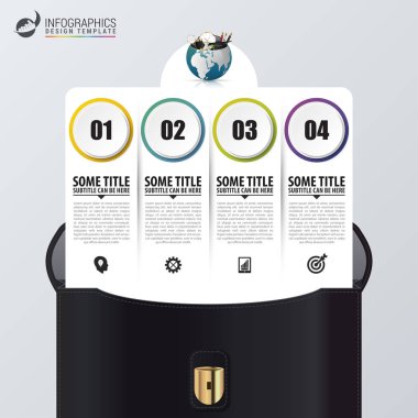 Infographic tasarım şablonu. İş kavramı. Vektör
