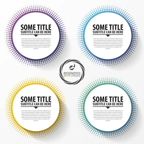 Infographic şablonu. İş kavramı ile 4 seçenekleri