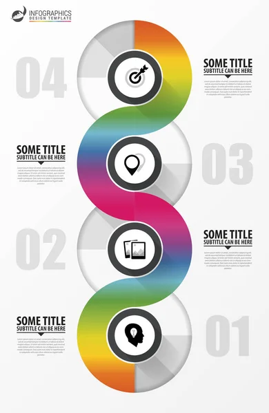 Modelo infográfico. Conceito de negócio com 4 opções. Vetor —  Vetores de Stock