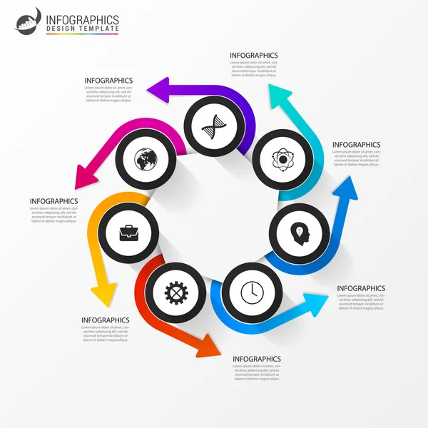 Conceito de infográficos. Modelo para diagrama. Vetor —  Vetores de Stock