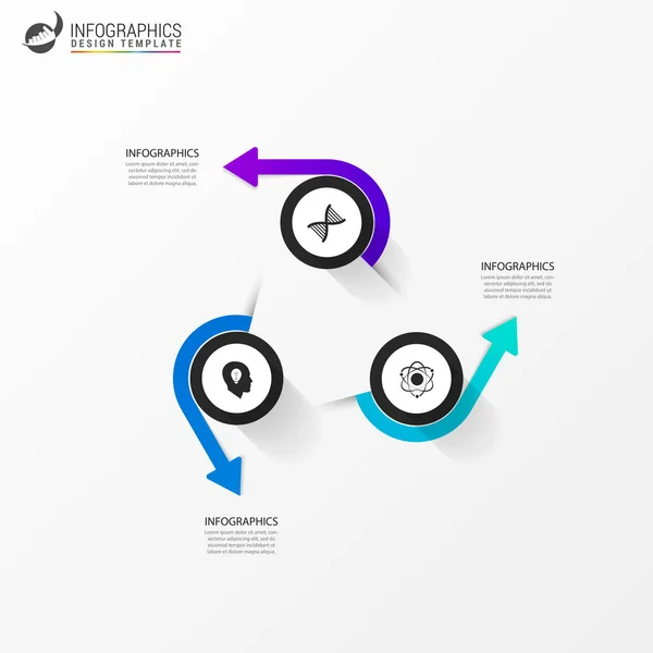 Infographics concept. Sjabloon voor diagram. Vector — Stockvector