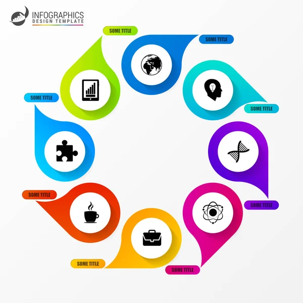 Concetto di infografica. Modello per diagramma. Vettore — Vettoriale Stock