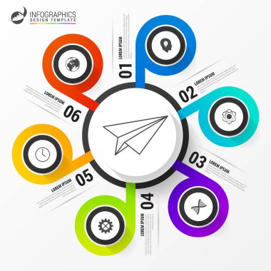 Infographics şablonu. Diyagramı, grafik, tanıtım için tasarım.