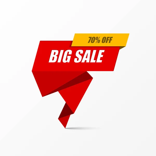 Banner de Big Sale, póster. Oferta especial, 70% de descuento. Vector — Archivo Imágenes Vectoriales