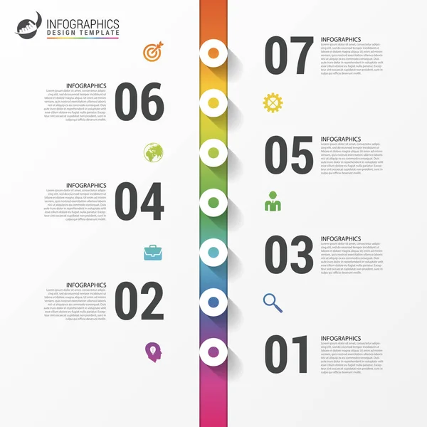 Infografische Design-Vorlage. Zeitachse Geschäftskonzept. Vektor — Stockvektor