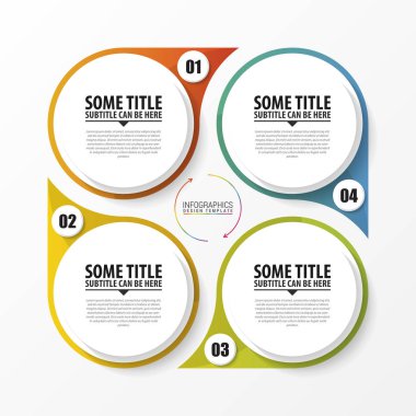 Infographics kavramı. Diyagramı şablonu. Vektör