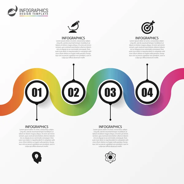 Plantilla Inforáfica con iconos. Concepto de negocio. Vector — Vector de stock