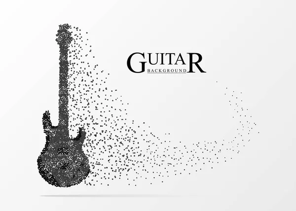 Guitarra abstracta. instrumento musical. Fondo creativo. Vector — Vector de stock