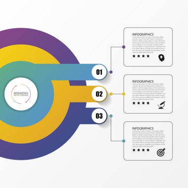 Daire infographics. Diyagramı şablonu. Vektör çizim