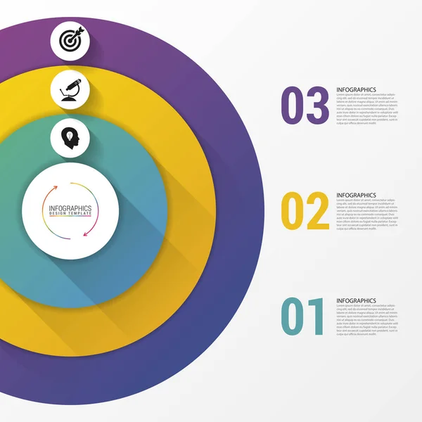 Koło infografiki. Szablon diagramu. Ilustracja wektorowa — Wektor stockowy