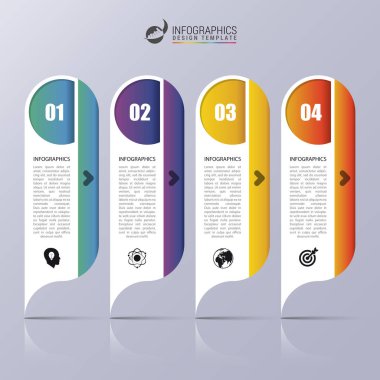 Infographic tasarım şablonu. Modern iş kavramı. Vektör