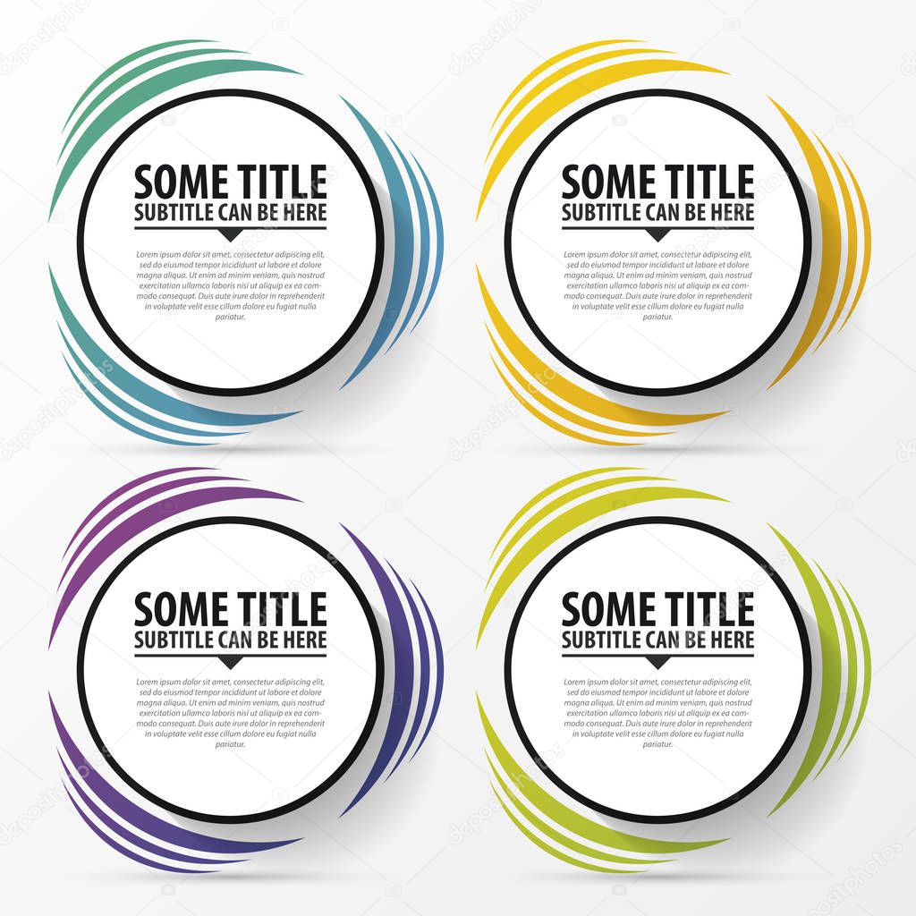 Circle infographic concept. Template for diagram. Vector