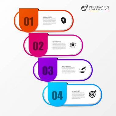 Infographic tasarım şablonu. İş kavramı ile kutsal kişilerin resmi