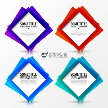 Infographic şablonu. 4 seçenekleri ile iş kavramı. Vektör